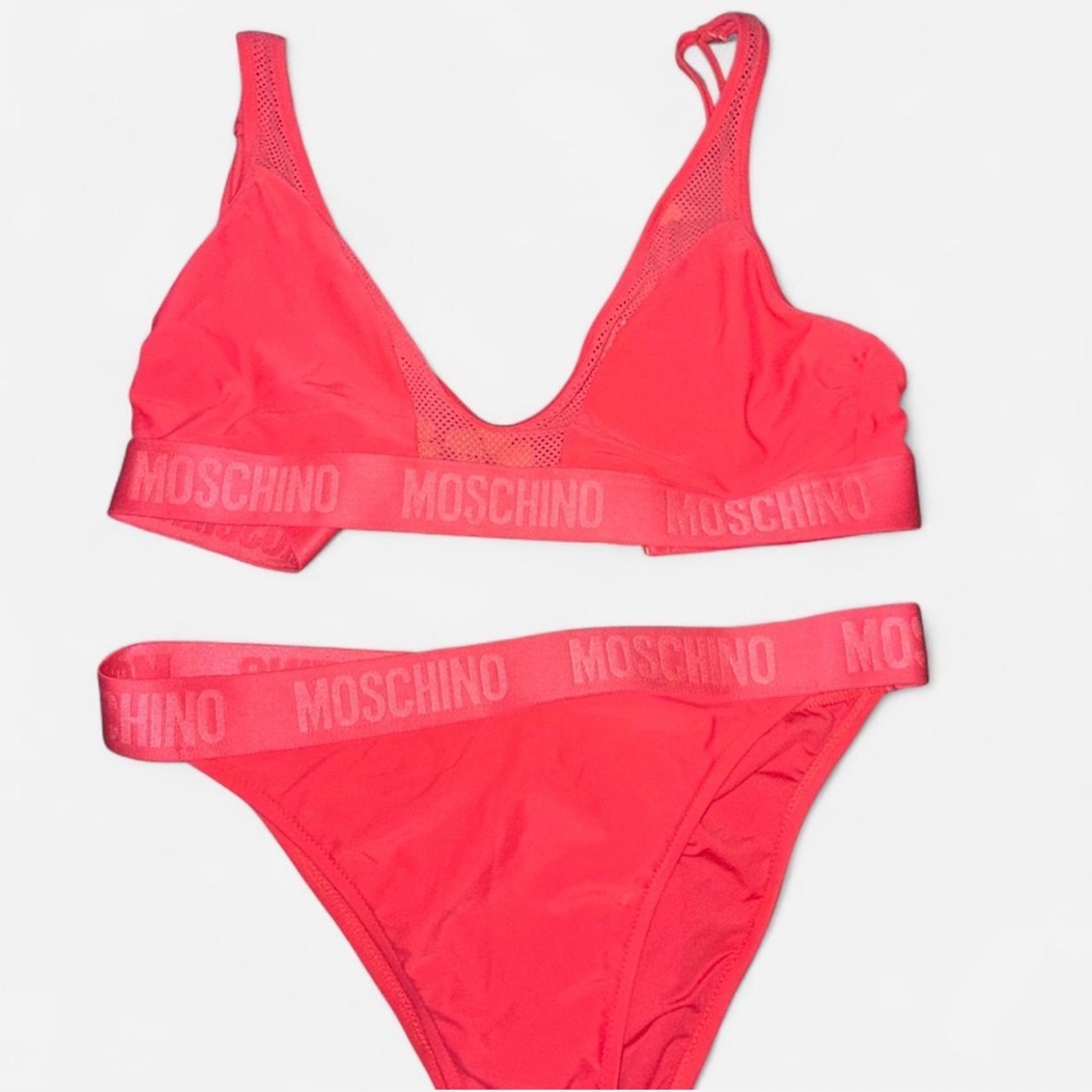 Moschino Pink Bralette Intimates Set